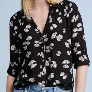 *MAEVE ANTHROPOLOGIE* EMORY BOW PRINT BUTTON DOWN* SIZE 6*